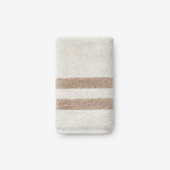 Mirage Aegean Cotton Reversible Stripe Hand Towel - Ecru