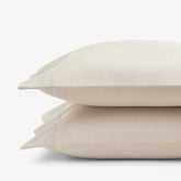 Premium Cool Supima® Cotton Percale Pillowcase Set - Oatmeal, Standard