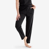 Pima Cotton Tapered Pants - Black, S
