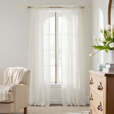 Sheer Window Curtain - Natural, 84 in.
