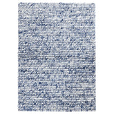 Chunky Handwoven Wool Rug - Navy, 2' 5" x 8' Runner