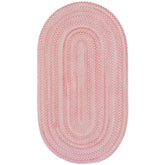 Bambini Braided Chenille Rug - Pink, 4' x 6' Oval