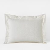 Jacquard Leaf Yarn-Dyed Premium Smooth Supima® Cotton Wrinkle-Free Sateen Sham - Ivory, King