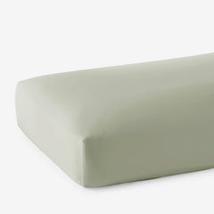 Classic Smooth Wrinkle-Free Sateen Fitted Bed Sheet - Laurel Green, Full