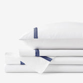 Hewett Luxe Smooth Egyptian Cotton Sateen Bed Sheet Set - Blue, Queen