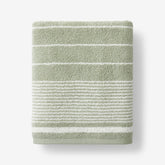 Plush Spa Stripe Bath Towel - Light Willow