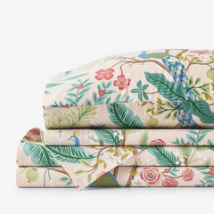 Peacock Classic Smooth Sateen Bed Sheet Set - Blush, Queen