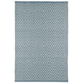 Diamond Handwoven Indoor/Outdoor Rug - Slate Blue, 2' 6" x 8' Runner