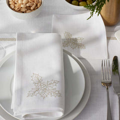 Metallic Napkins, Set of 4 - Holly