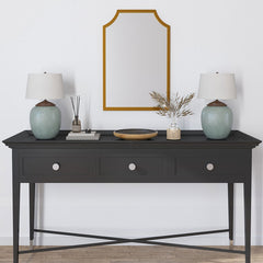 Gilded Arched Frame Wall Mirror - Gold