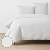 Mini Waffle Duvet Cover - White, King/Cal. King