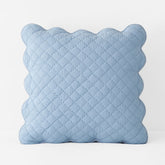 Scallop Quilted Sham - Blue Sea, Euro