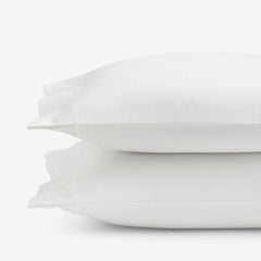 Classic Ultra-Cozy Cotton Velvet Flannel Pillowcase Set - White, Standard