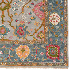Hand Knotted Traditional Wool Rug - Gray Multi, 3' x 5'