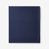 Classic Cool Cotton Percale Flat Bed Sheet - Navy, Oversized Queen