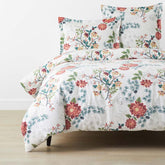 Holiday Print Classic Ultra-Cozy Cotton Velvet Flannel Duvet Cover - Vintage Blooms, Full
