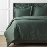 Premium Smooth Supima® Cotton Wrinkle-Free Sateen Duvet Cover - Olive Green, Twin/Twin XL