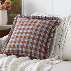 Classic Plaids Yarn-Dyed Cotton Decorative Square Pillow Cover - Harbor Plaid