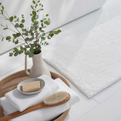Plush Spa Solid Washcloths, Set of 2 - White