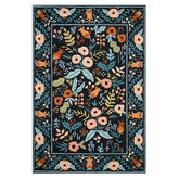 Les Fleur Wool Rug - Black, 3' 6" x 5' 6"