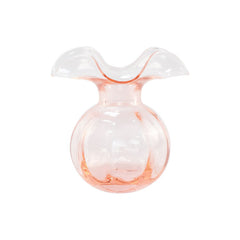 Hibiscus Glass Fluted Vases - Pink, Small