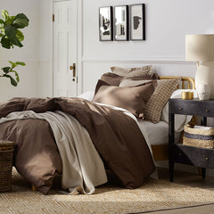 Classic Cool Cotton Percale Sham - Coffee, Standard