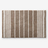 Plush Spa Stripe Bath Rug - Dark Mocha, 24 in. x 40 in.