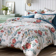 Holiday Print Classic Ultra-Cozy Cotton Velvet Flannel Sham - Vintage Blooms, Euro