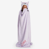 Plush Character Throw - Lavender Cat