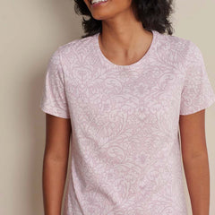 Printed Pima Cotton Women's Shorts Set - Damask Scroll, XXL