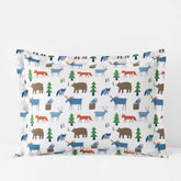 Forest Friends Classic Cool Organic Cotton Percale Sham - White Multi, Standard