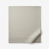 Classic Stripes and Plaids Cool Yarn-Dyed Cotton Percale Flat Bed Sheet - Mini Check Green, Twin/Twin XL