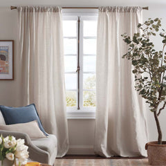 Linen Window Curtain - Sand, 108 in.