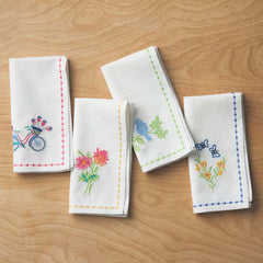 Arienna Embroidered Napkins, Set of 4 - Multi