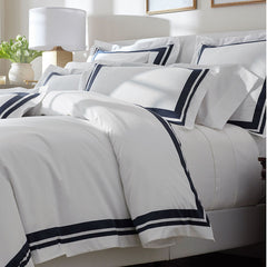 Double Border Premium Smooth Supima® Cotton Wrinkle-Free Sateen Sham - Navy, Standard