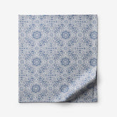 Floral Tapestry Premium Smooth Sateen Flat Bed Sheet - Blue, Twin/Twin XL