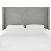 Gramercy Velvet Headboard - Steel Gray