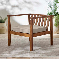 Rain Boxed Edge Replacement Chair Cushion - Antique Beige, 16 in. x 15 in.