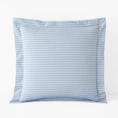 Classic Oxford Yarn-Dyed Stripe Sham - Blue/Beige, Euro