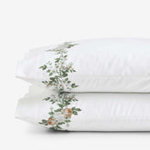 Blooming Melody Border Premium Smooth Wrinkle-Free Sateen Pillowcase Set - White Multi, King
