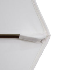 Round Outdoor Patio Umbrella, Fiberglass with Twist Tilt - Bronze Finish, Ginkgo, 7.5'