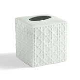 Porcelain Lattice Tissue Box - White