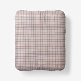 Classic Stripes and Plaids Cool Yarn-Dyed Cotton Percale Fitted Bed Sheet - Mini Check Brown, King