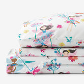 Floral Fairies Classic Cool Organic Cotton Percale Sheet Set - Multi, Full