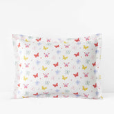 Ditsy Butterflies Classic Cool Organic Cotton Percale Sham - White Multi, Standard