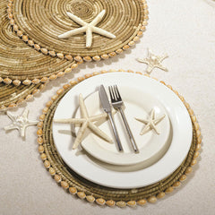 Pandan & Seashells Placemats Set of 4 - Natural, OS