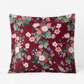 Dahlia Classic Cool Cotton Percale Sham - Dark Red, Euro