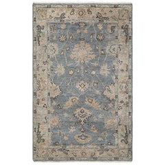 Hand Knotted Persian Wool Rug - Blue, 2' x 3'