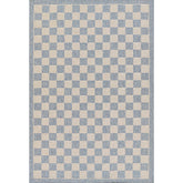 Checkered Outdoor Rug - Blue, 2' x 3'
