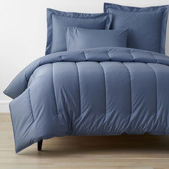 Classic Smooth Wrinkle-Free Sateen Comforter - Infinity Blue, King/Cal King